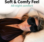 Máscara de dormir de lujo Nidra® patentado profundo sueño máscara para ojos con forma contorneada y ajustable correa cabeza, descanso, dormir en cualquier momento y lugar, Negro, 1