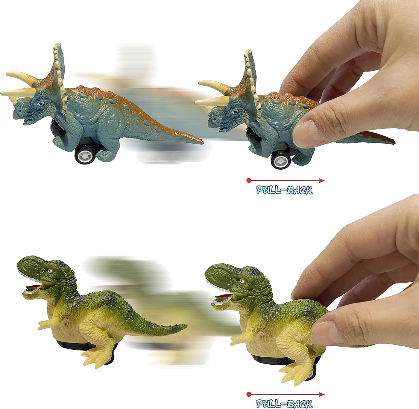 Paquete de 4 huevos jumbo con dinosaurio para tirar hacia