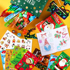 BenLouis Recuerdos de fiesta de Navidad para niños, regalos de Navidad, para el aula, premio, relleno de medias, libros para colorear a granel para estudiantes, niños, manualidades, vacaciones