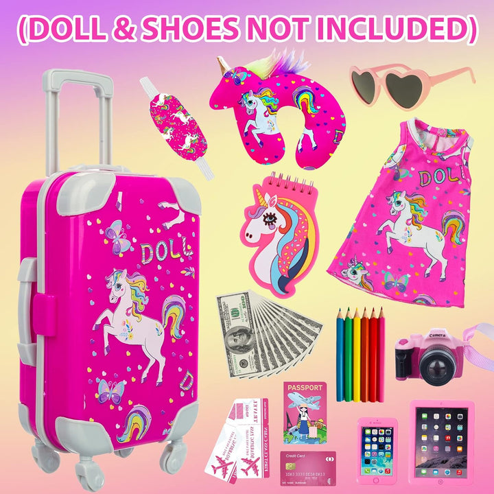 ZQDOLL Ropa y accesorios para muñecas americanas de 18 pulgadas, ju...