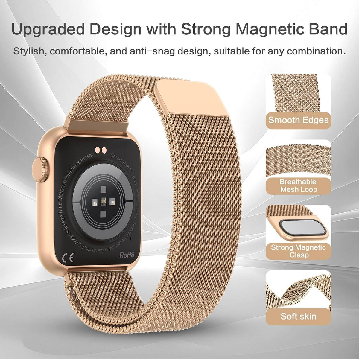 Smartwatch para Mujer 1.9" AMOLED AOD, DA GPT, Cara de reloj IA
