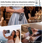 CASEKOO Funda para iPhone 17 Pro con soporte magnético giratorio de 360 grados compatible con MagSafe, protección militar contra caídas de 17 pies con soporte de 6.3 pulgadas, transparente