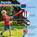 Juego de pelotas de béisbol para niños, 2 murciélagos, 4 guantes y 4