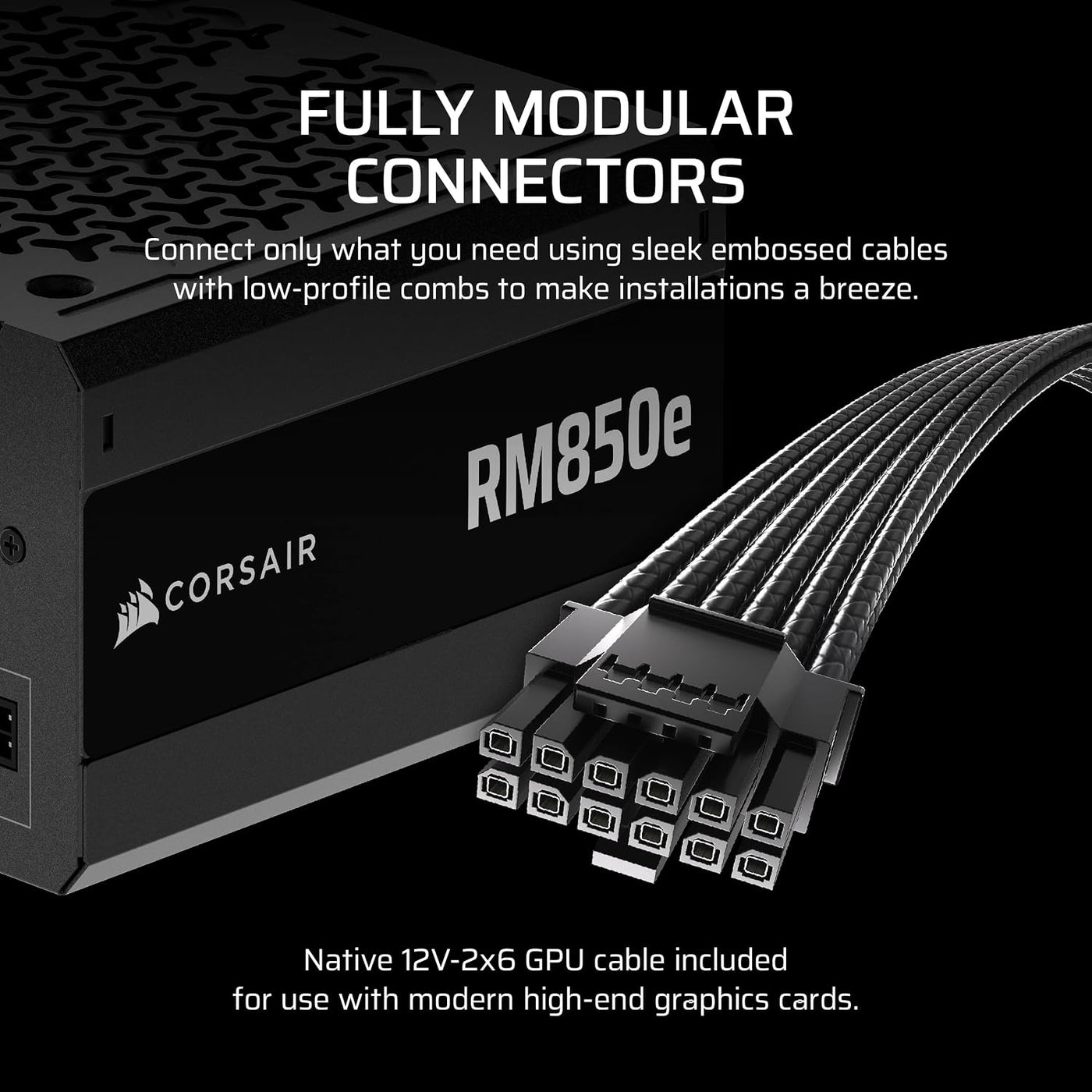 CORSAIR RM850e (2025) Fuente de alimentación ATX completamente modu...