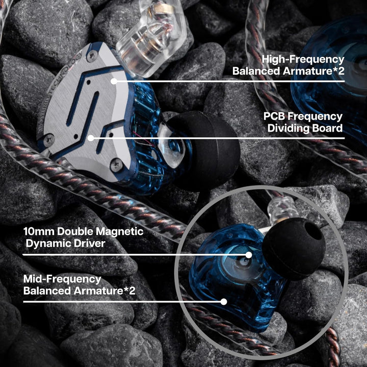 Linsoul KZ ZS10 Pro, auriculares intrauditivos de alta fidelidad co...