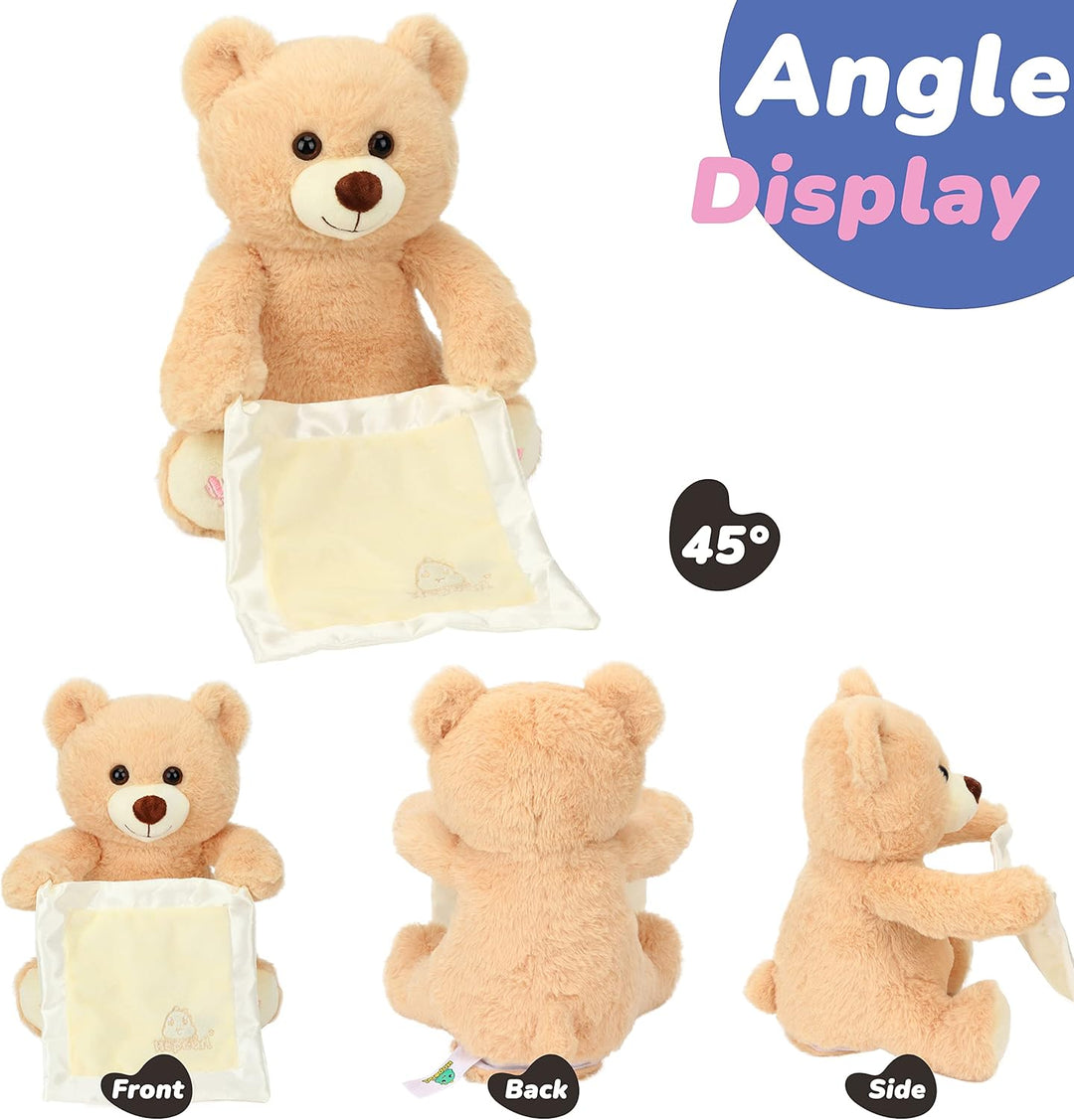 Hopearl Peek A Boo Bear con manta de seguridad, interactivo, repite...
