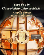 Lámpara ROKR Rompecabezas de madera 3D para adultos, rompecabezas de globo de madera con iluminación LED, kits de construcción de modelos, decoración de habitación para adolescentes, niñas, niños, mujeres y