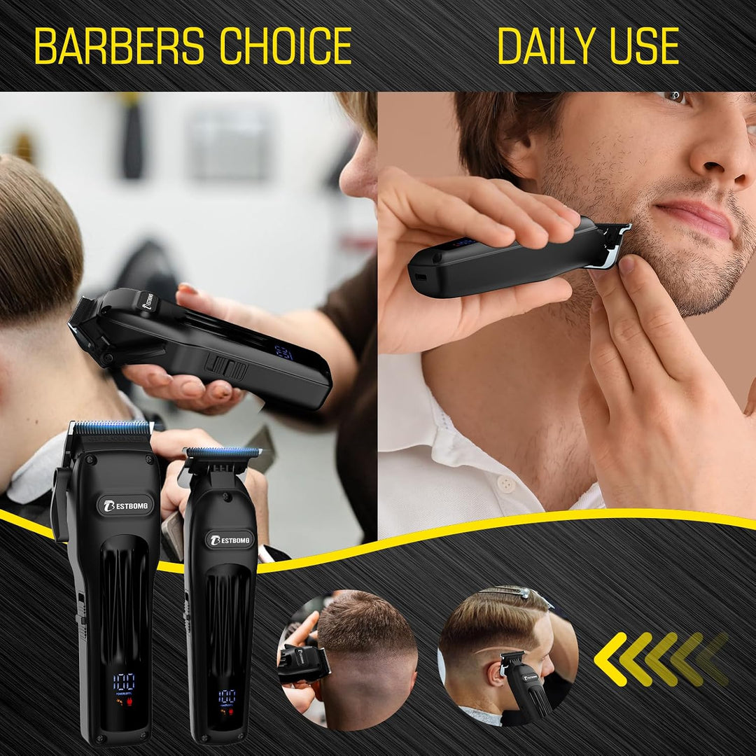 BESTBOMG® Cortapelos profesional para hombres, juego de cortapelos...
