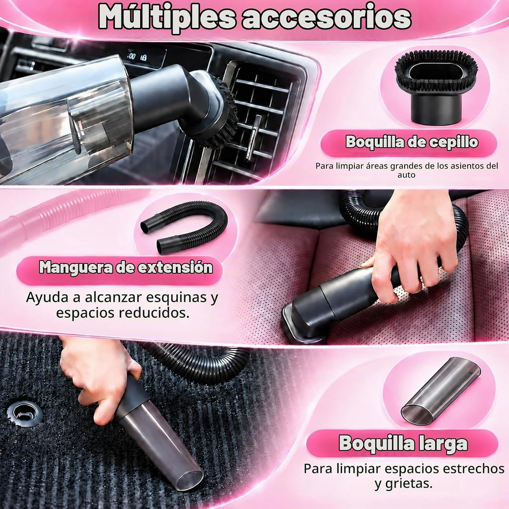 ThinkLearn Kit de limpieza para auto con aspiradora de alto poder para detailing