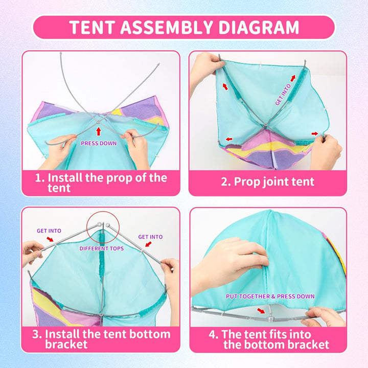 Casa de muñecas portátil y plegable casa de muñecas con