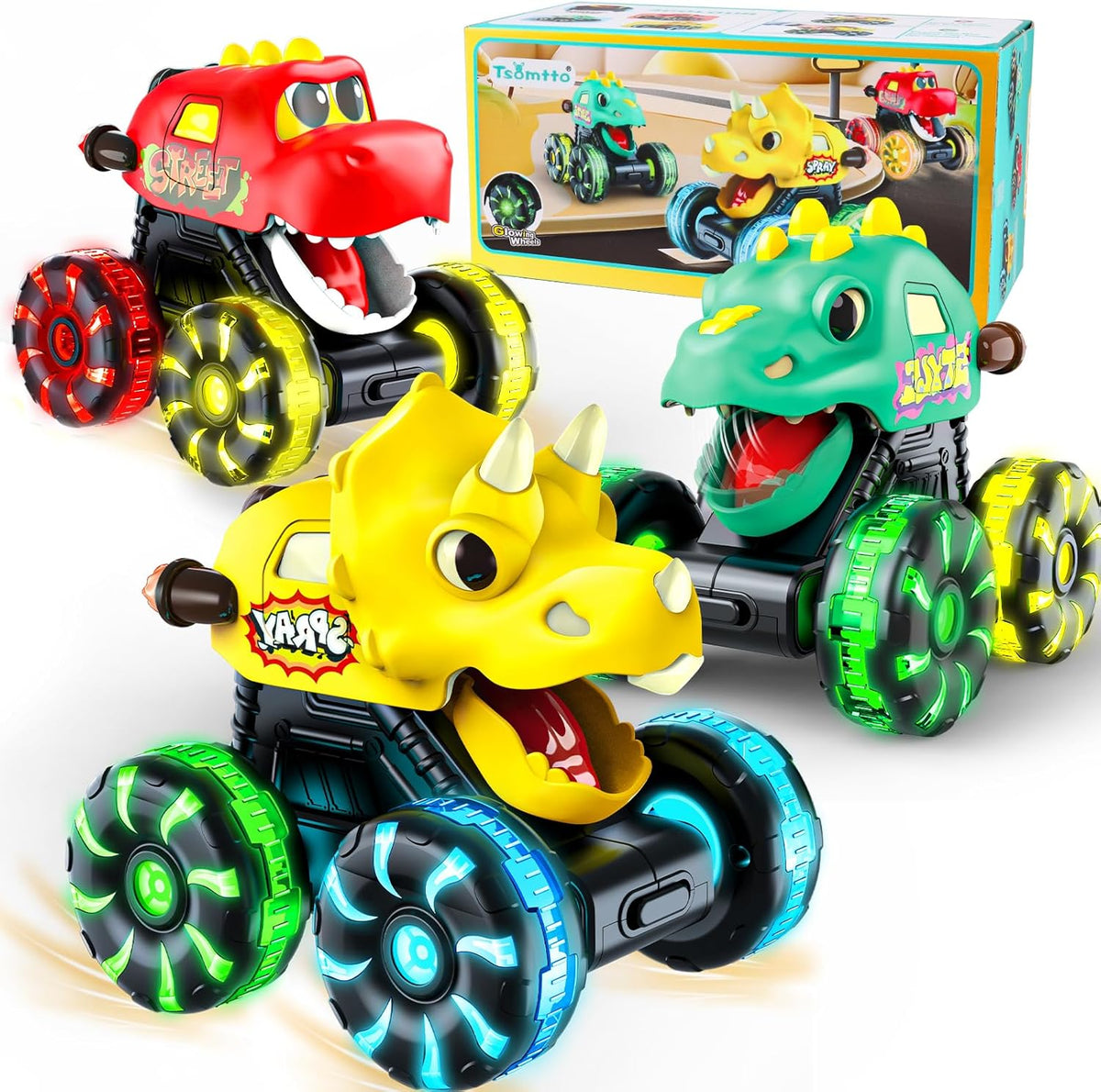 Juguetes de camión monstruo autos de dinosaurio para niños