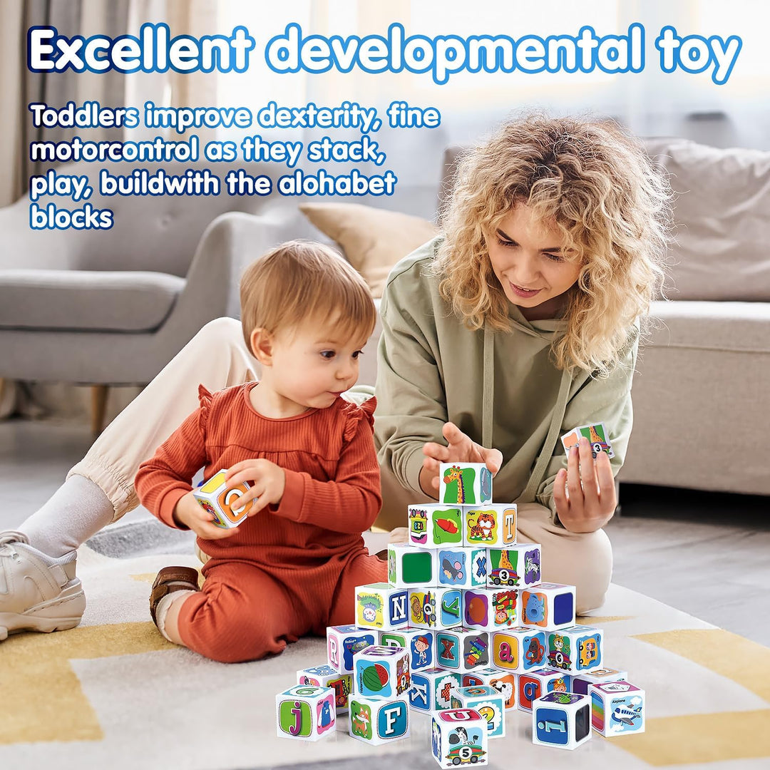 PLAY ABC - Bloques de construcción para niños pequeños de