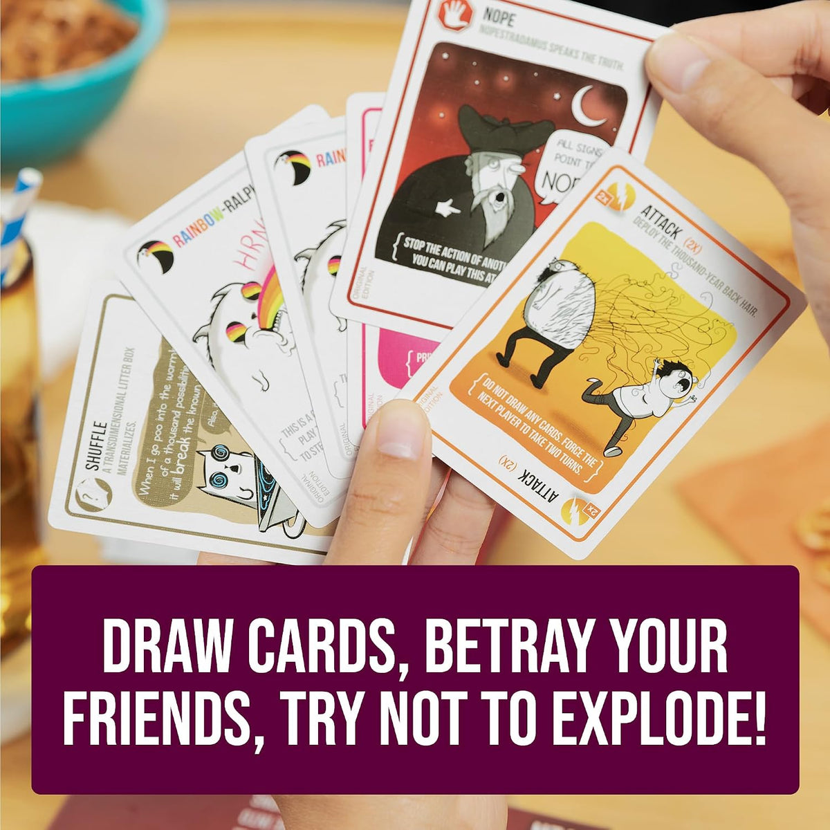 Exploding Kittens Paquete de fiesta, 2-10 jugadores, juego de cartas a