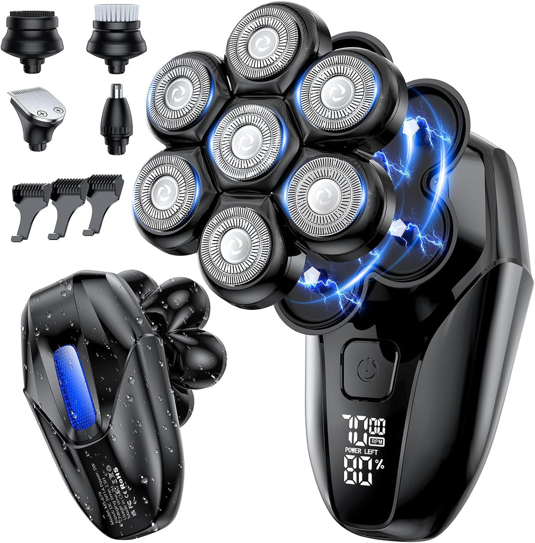 Vylto Afeitadoras de cabeza para hombres calvos, kit de aseo eléctr...