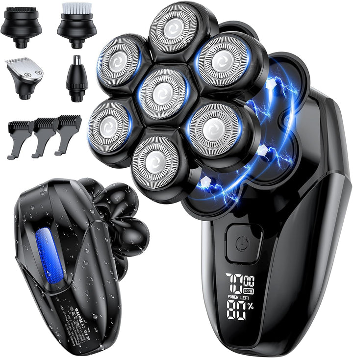 Vylto Afeitadoras de cabeza para hombres calvos, kit de aseo eléctr...