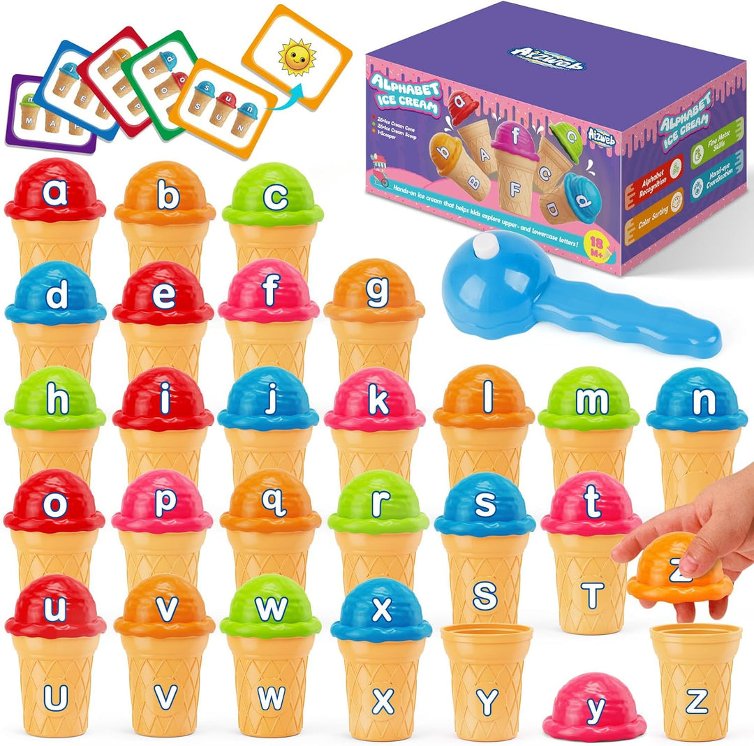 Aizweb - Juguetes de aprendizaje del alfabeto de helado, juego de c...