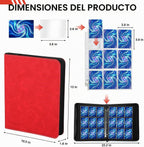 Carpeta de 9 bolsillos para tarjetas coleccionables, álbum con