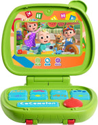 CoComelon Just Play - Juguete para computadora portátil para niños, luces, sonidos y música, fomenta el reconocimiento de letras, números, formas y animales, juguetes para niños con licencia oficial