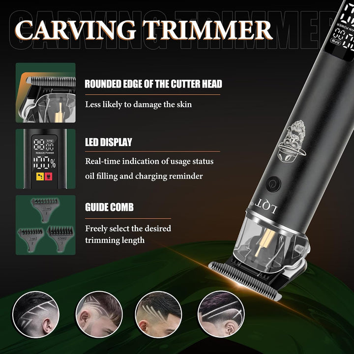 LQT Kit de peluquero profesional para hombres, cortadora de pelo in...