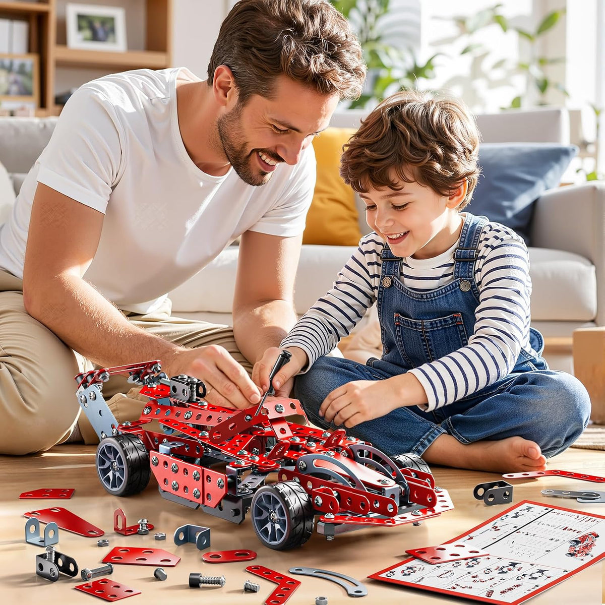 Kits de autos de carreras de modelo de metal – Proyectos STEM para niños de 8 a 12 años, juguetes educativos de construcción de ensamblaje, juguetes de coche para niños y niñas de 8, 9, 10