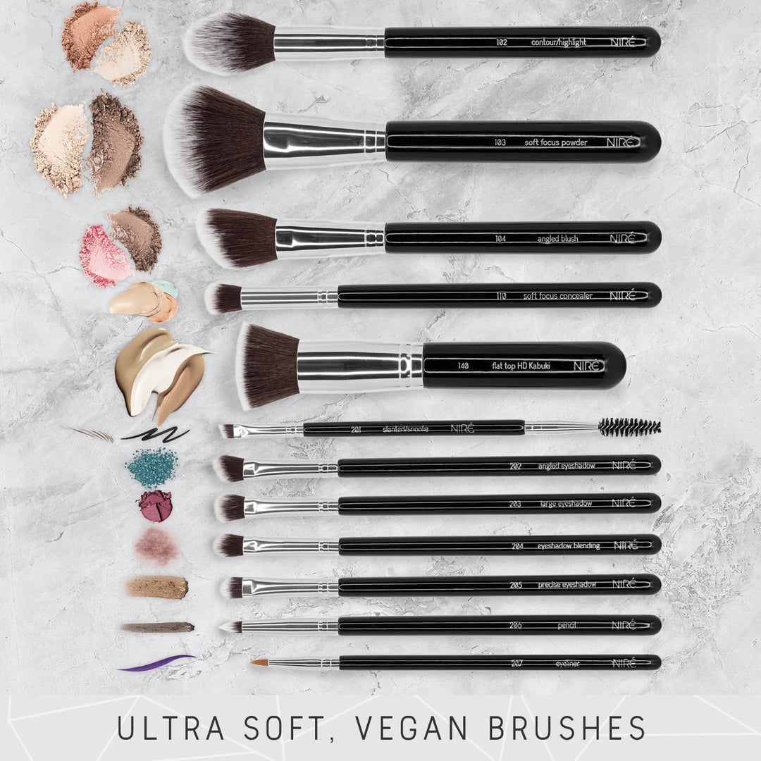 Niré Beauty - Juego de brochas de maquillaje profesional galardonad...