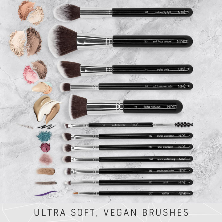 Niré Beauty - Juego de brochas de maquillaje profesional galardonad...