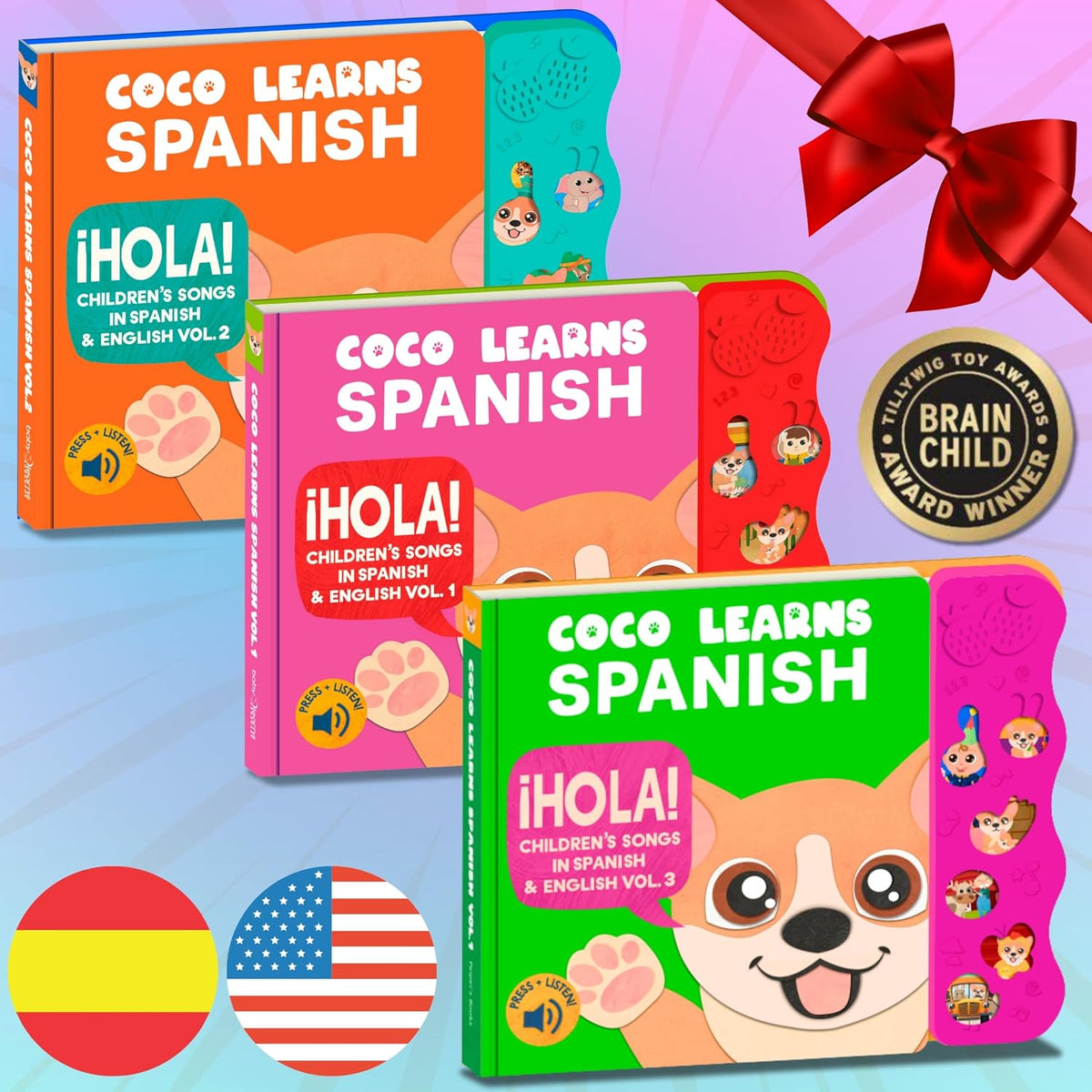 Coco Learns Spanish Vol. 3, Libros en español para niños de 1 a 3 años