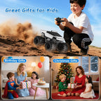 Auto de control remoto anfibio, camión monstruo 1:18, juguetes para niños, autos RC, plateado