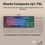 CHONCHOW TKL - Combo de teclado y mouse para juegos, juego RGB con cable
