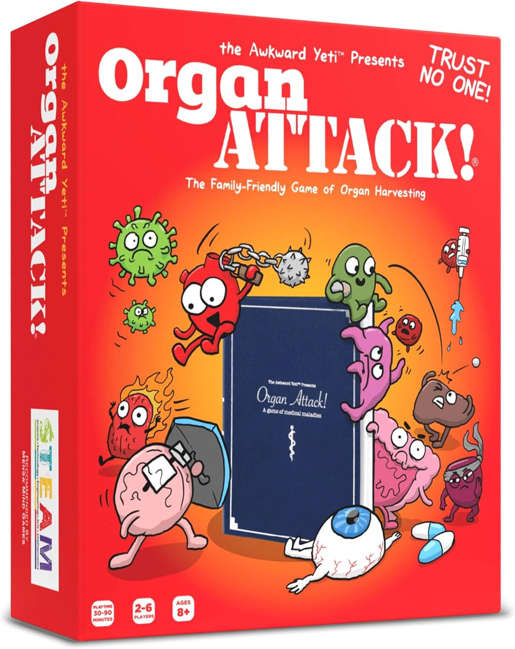 El incómodo juego de cartas Yeti Organ Attack - Divertido juego de anatomía