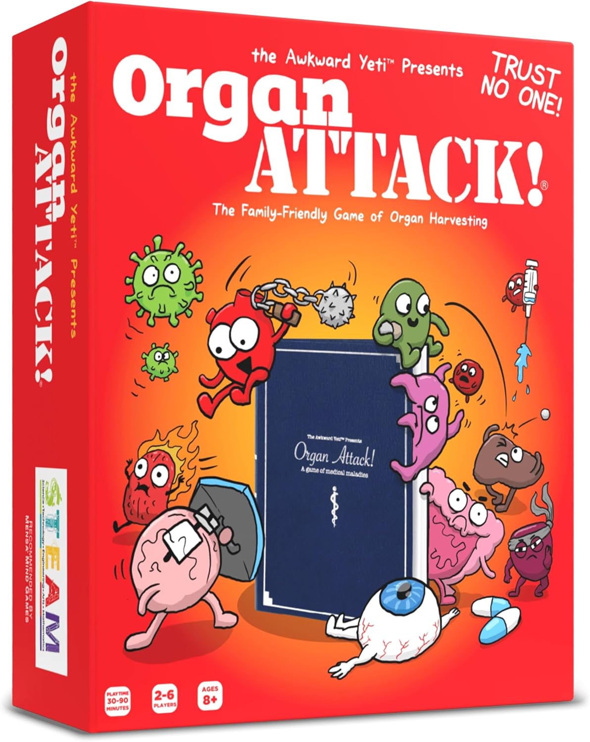 El incómodo juego de cartas Yeti Organ Attack - Divertido juego de anatomía