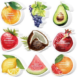 KONEUK Paquete de 72 mascarillas faciales en forma de fruta, regalo...