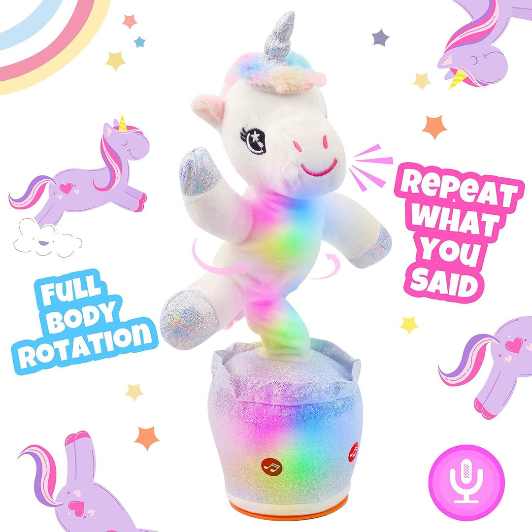 Hopearl Unicornio bailarín brillante que habla interactivo animado...