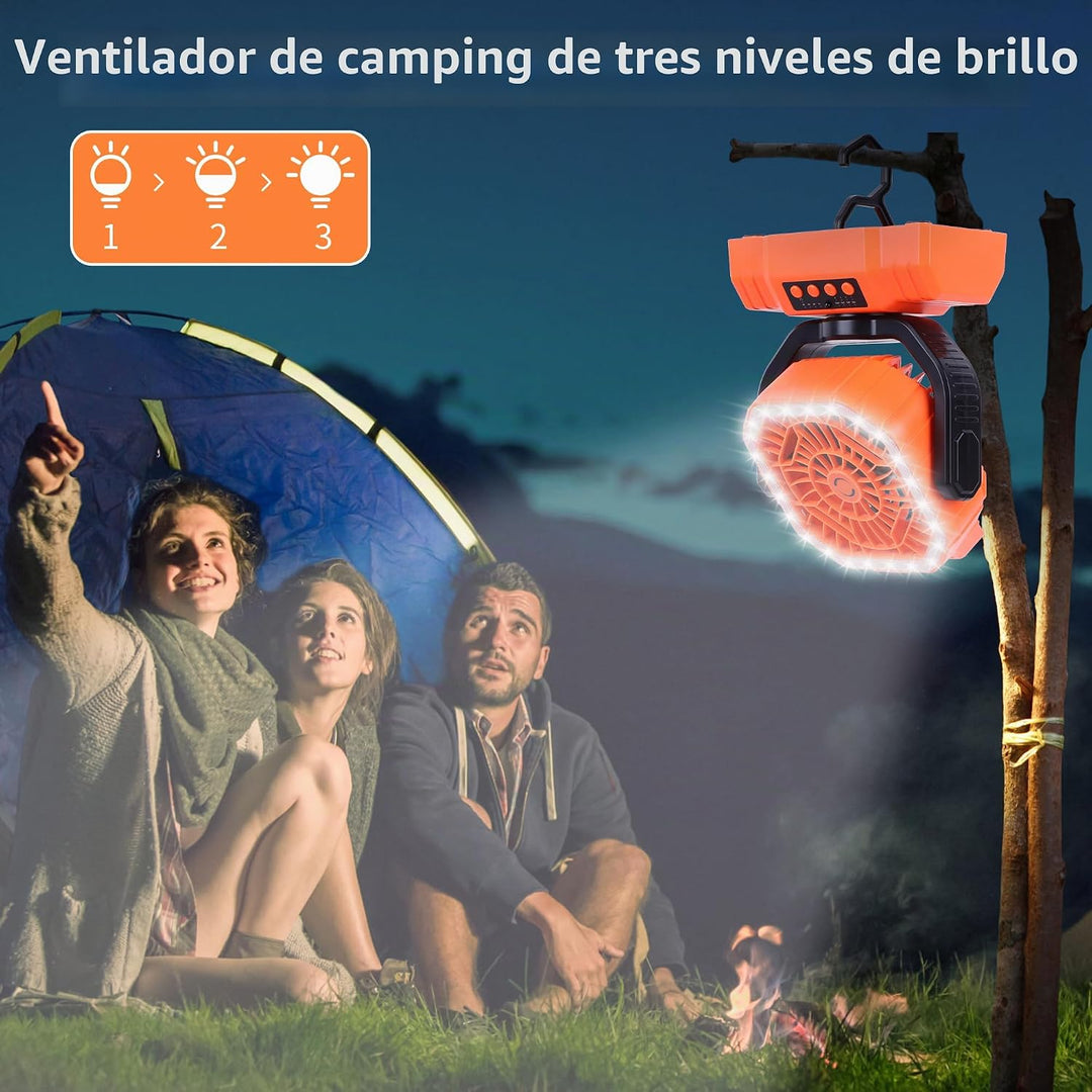 AVV Ventilador Recargable Portátil para Camping de Alta Velocidad d...