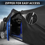 X AUTOHAUX - Funda para coche al aire libre impermeable con protección contra el sol, la lluvia, la nieve y el granizo con cremallera en el lado izquierdo 210D-PU para Ford Expedition