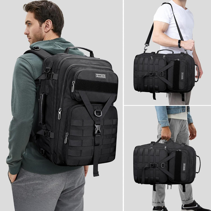 WITZMAN Mochila de viaje de mano para hombre, grande, convertible d...