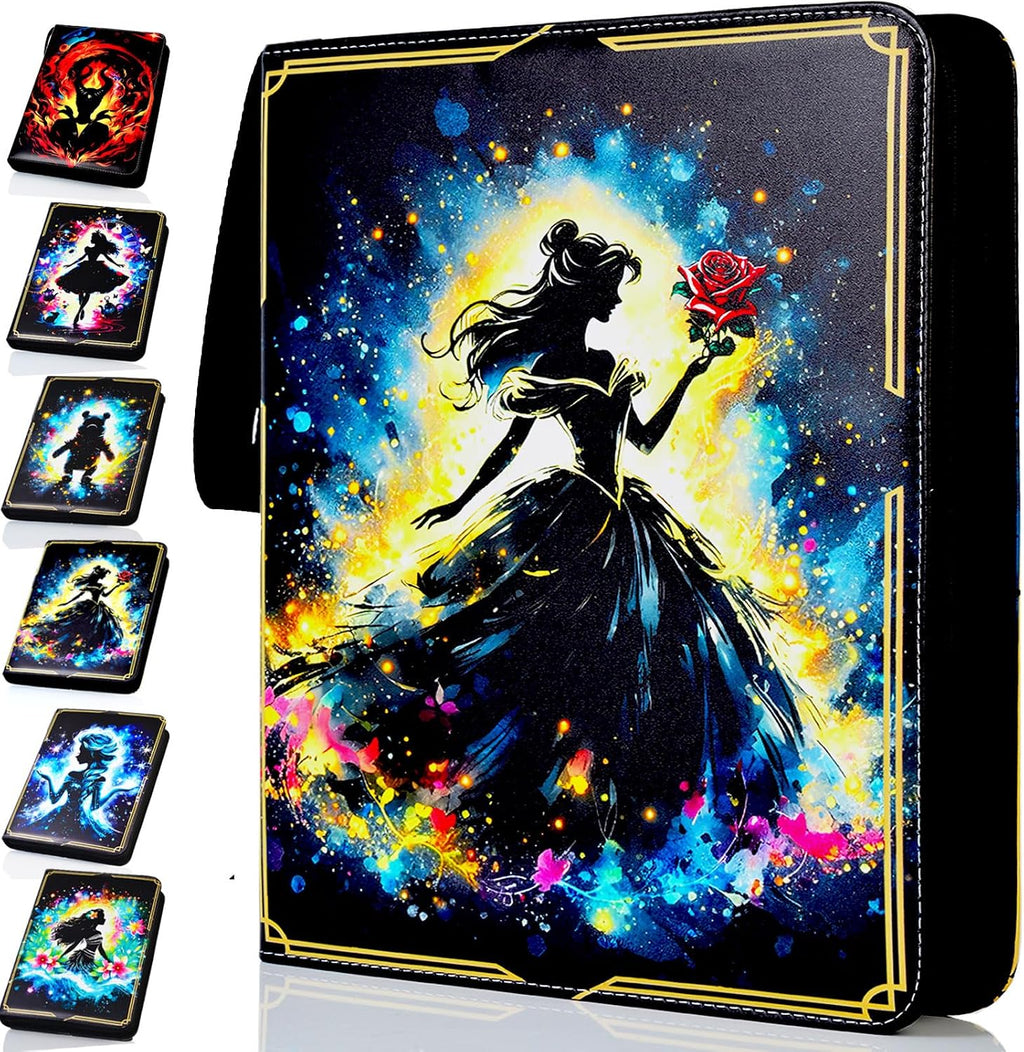 Carpeta comercial compatible con tarjetas Lorcana de 990 bolsillos, tarjetero coleccionable para MTG y otras tarjetas comerciales TCG con 55 fundas (LOR-6)