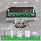 MAGIC SEAL Máquina selladora al vacío comercial de 16 pulgadas, máquina de envasado al vacío sellador de carne con bomba doble y sistema de enfriamiento automático, control de tiempo de sellado y