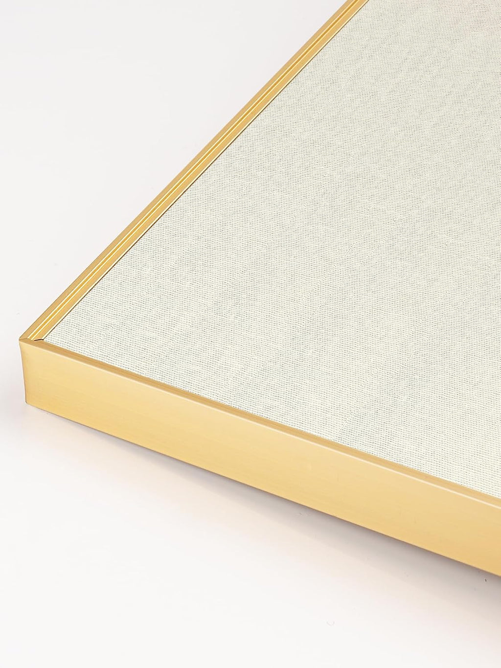Tablero de anuncios de tela de 30 x 20 pulgadas, tablero de aluminio dorado