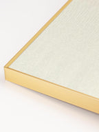 Tablero de anuncios de tela de 30 x 20 pulgadas, tablero de aluminio dorado