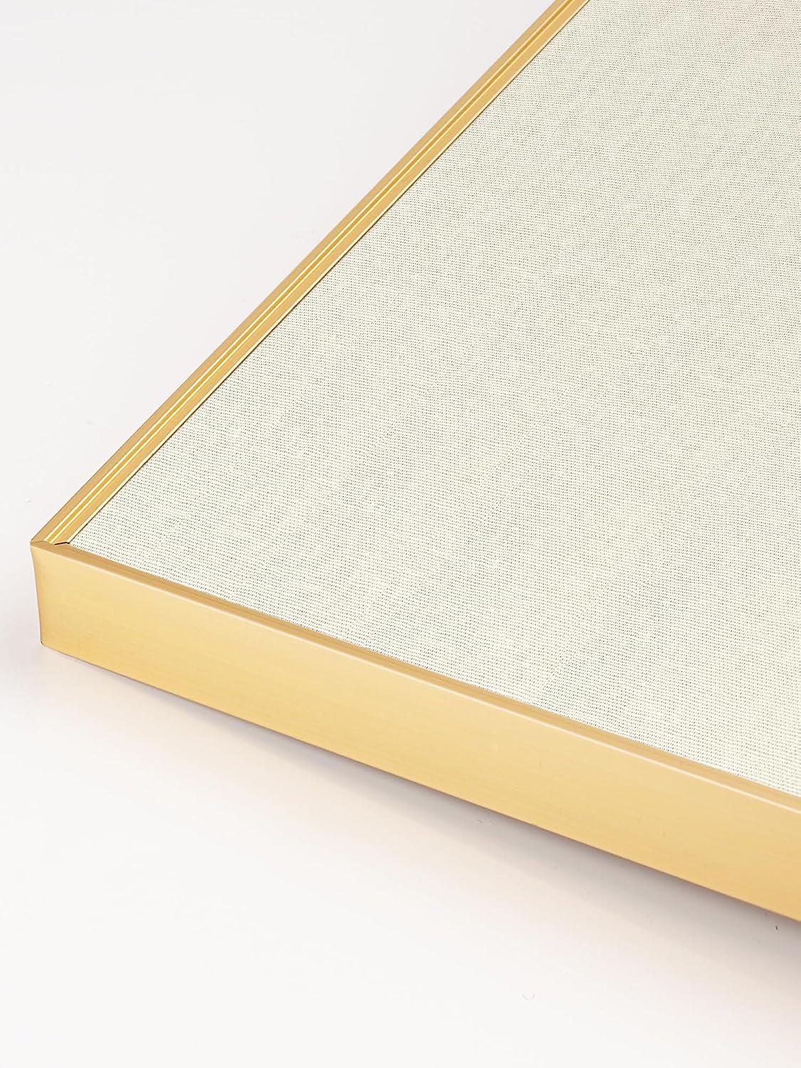 Tablero de anuncios de tela de 30 x 20 pulgadas, tablero de aluminio dorado