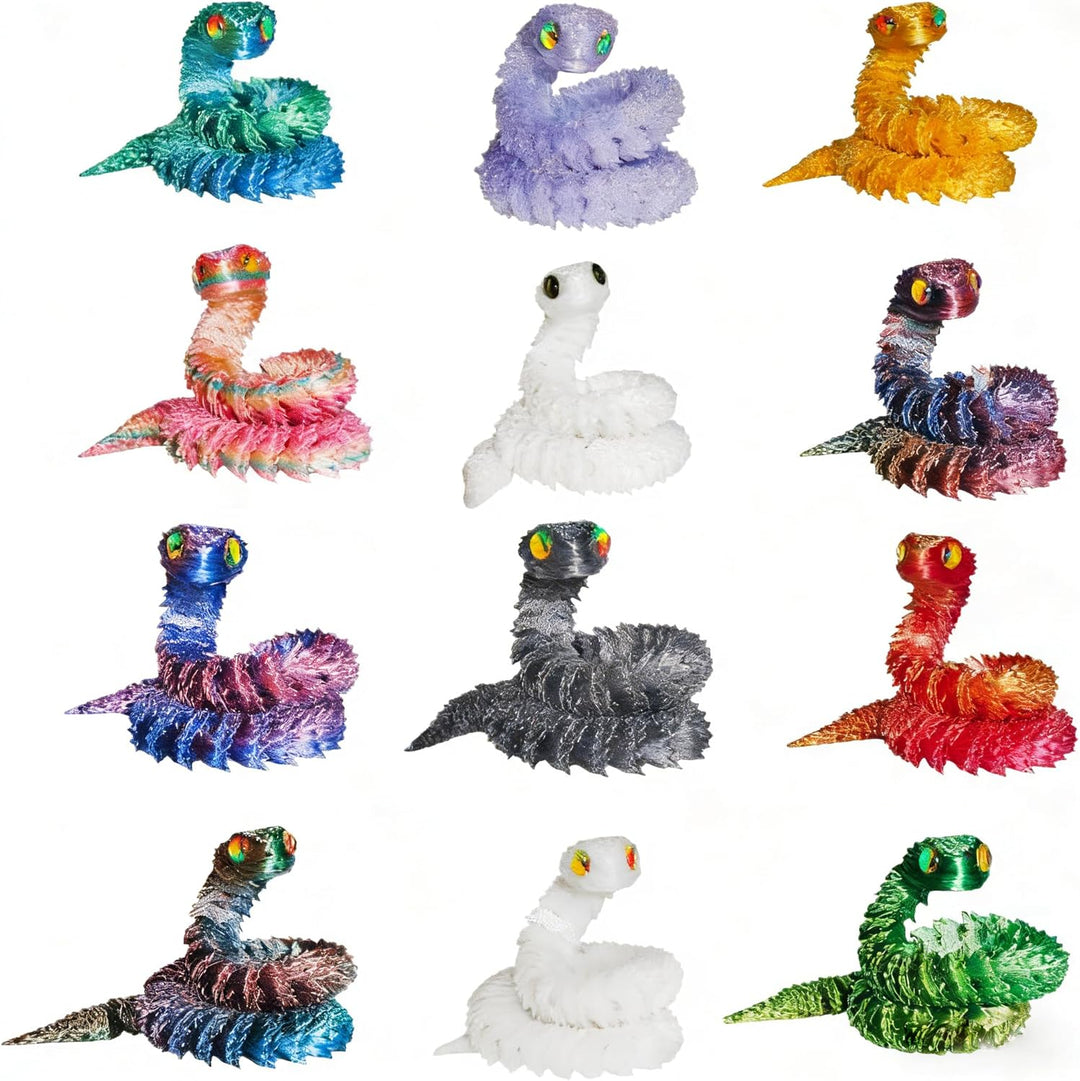 OGCHFZC Serpiente impresa en 3D de 12 pulgadas flexible 3D
