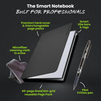 Rocketbook Pro Smart - Cuaderno reutilizable, letra de 8.5 x 11, color