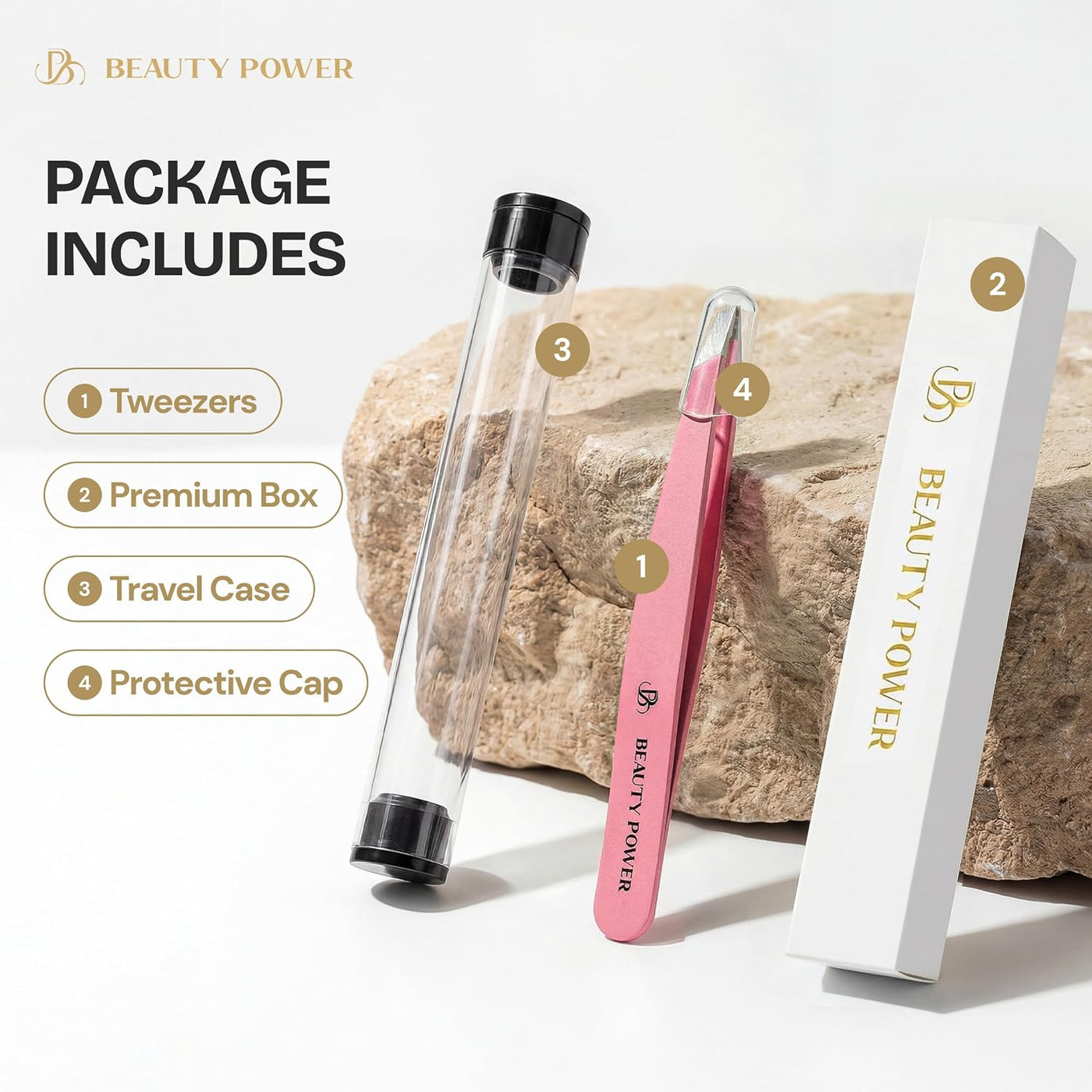 Beauty Power Pinzas Inclinadas Profesionales de Ultra-Precisión par...
