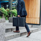 Alpine Swiss Maletín para hombre | Maletín extensible de cuero genuino para hombres | Estuche de negocios con bloqueo de combinación doble