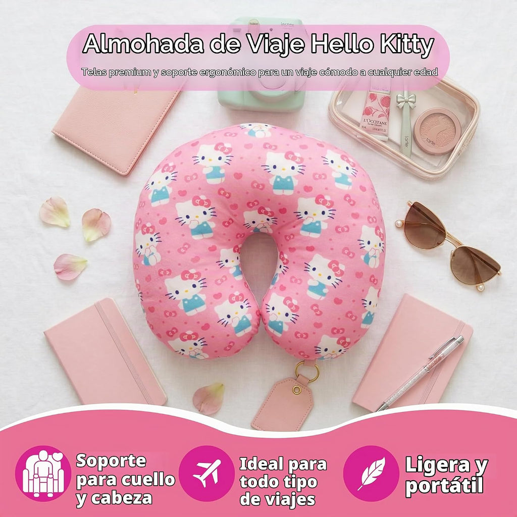 Franco Almohada de viaje para el cuello, hello kitty
