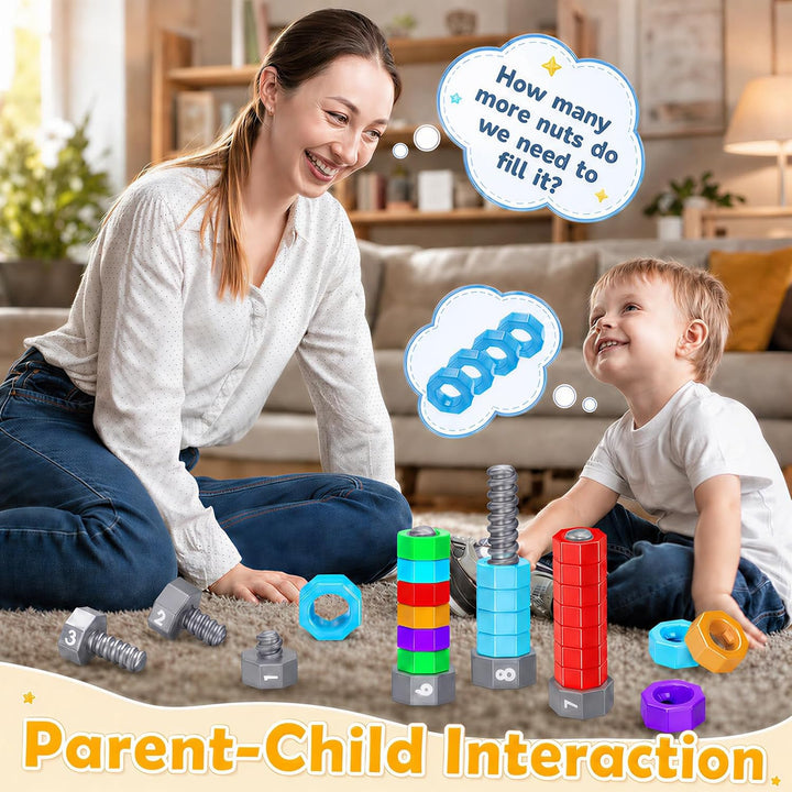 Juguetes Montessori de conteo y apilamiento 2 en 1 para niños de 1...