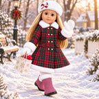 Set de Ropa y Accesorios para Muñeca Americana de 18 Pulgadas, 7 Piezas, Navidad