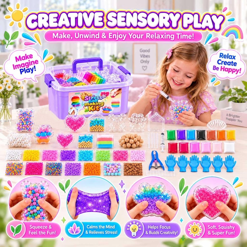 Kit de fabricación de bolas antiestrés crujientes para hacer manualidades