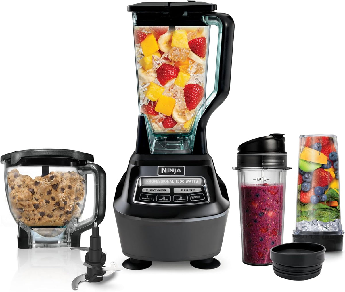 Ninja Mega Kitchen System Licuadora/Procesador de Alimentos, Negro